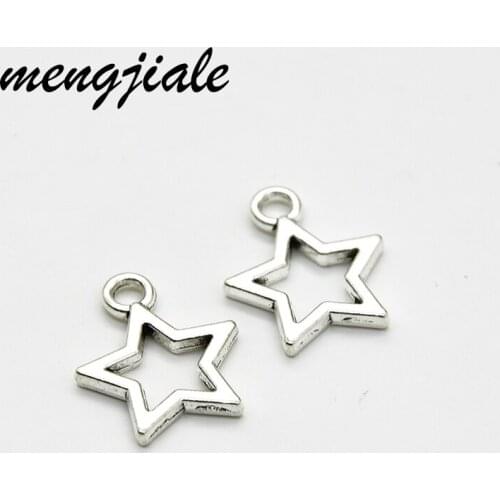 18pcs Classic Tibetan Silver Star Charms Pentagram Pendant fit DIY handmade Jewelry Bracelet Accessories making 21*18mm