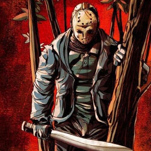 5D DIY diamond painting Horror killer with a knife Full Drill Embroidery Cross Stitch Mosaic Craft Kit Home Decor Christmas Gift