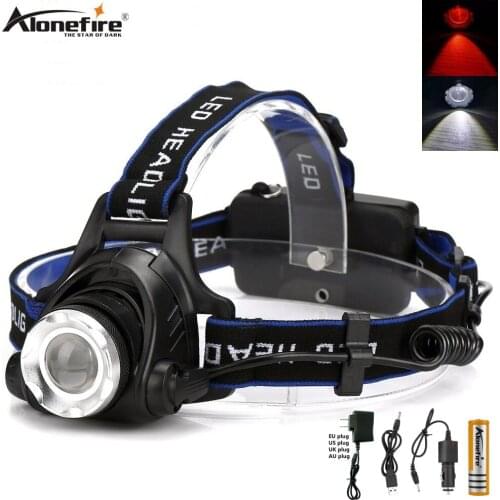 Alonefire HP79-WR red+white Headlamp lightweight Waterproof LED Head light Camping Head lamp Travel hike Headlight