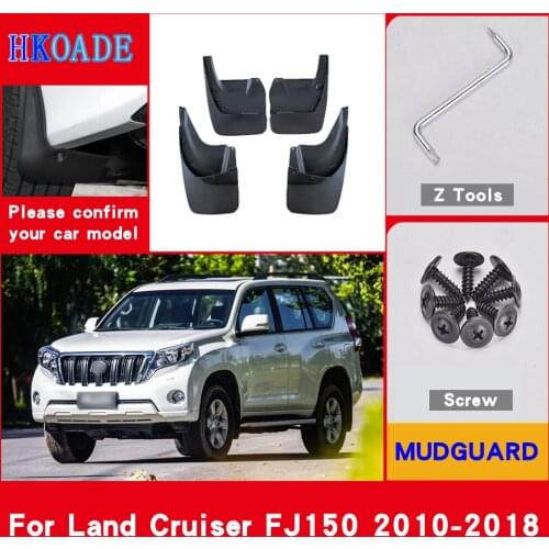 Car Mud Flaps For Toyota Land Cruiser Prado 150 FJ150 2018-2010 Mudguards Splash Guards Fender Mudflaps Car Fender Accessories