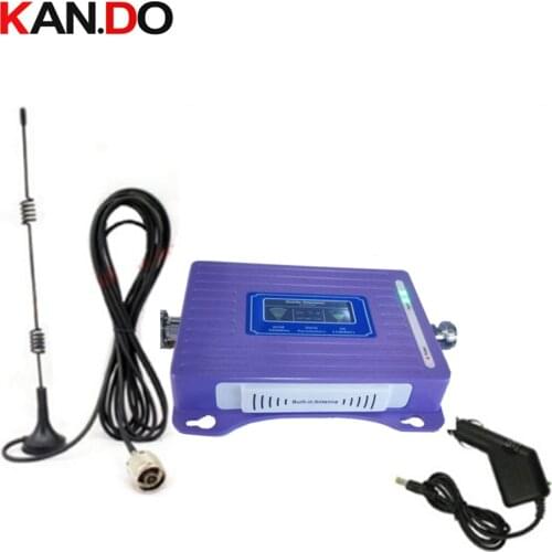 For car 2G 3G repeater with cable antenna LCD display dual bands GSM 3G booster repeater DCS 900 2100mhz CAR 3g LTE booster