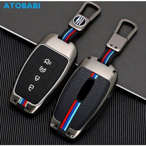 Zinc Alloy Car Key Cases Smart Keyless Entry Remote Control Fobs Protector Cover For Lincoln Continental MKC MKZ 2017 2018 2019