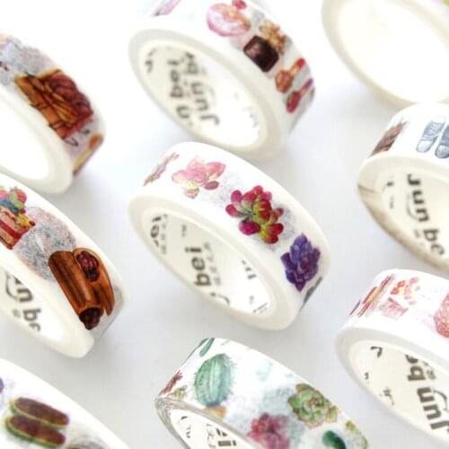 Decorative Washi Tape masking Cactus School Supply DIY Craft Decor Scrapbooking Tape Diary Album Journal Stickers Stationery