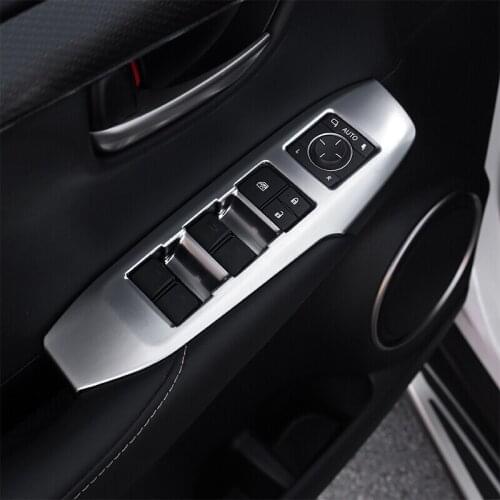For Lexus NX 200 2015 2016 ABS Matte Shell Door Window Glass Lift Control Switch Panel Cover Trim Car-styling Accessories 4pcs