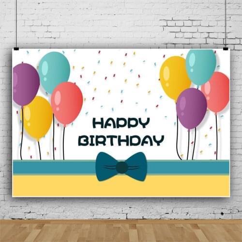 Colorful Balloons Celebration Studio Photography Background Vinyl Children Birthday Party Decors Photo Video Backdrop Photocall
