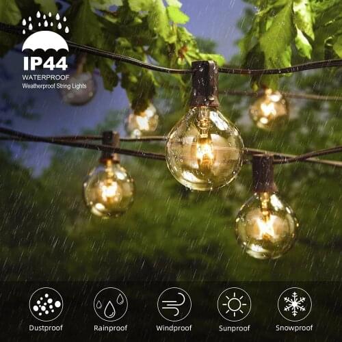 30FT Patio String Light Christmas Decoration Outdoor Garland Street LED Lighting Party Wedding Decor Festoon Bulb Fairy String