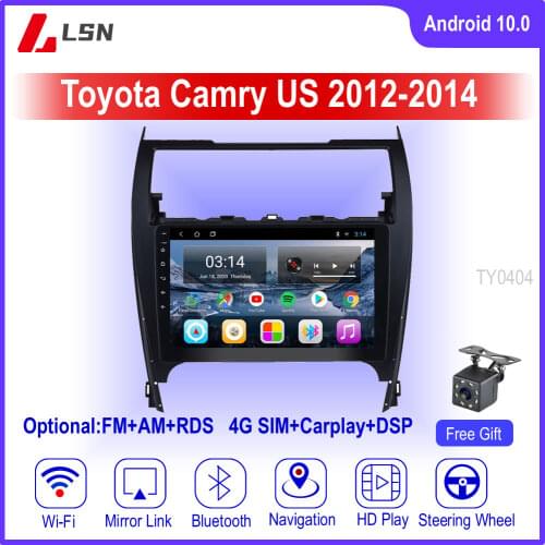 10" Android 10 For Toyota Camry US 2012,2013,2014 Multimedia GPS Navigation Car Radio Player automotive Navi Touch Screen