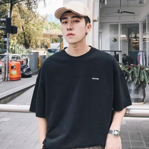 New Men t shirt Fashion Loose Tops Tee Casual Summer Hip Hop t shirts Long For Boys Clothing M~3XL Black Yellow t shirt Unisex