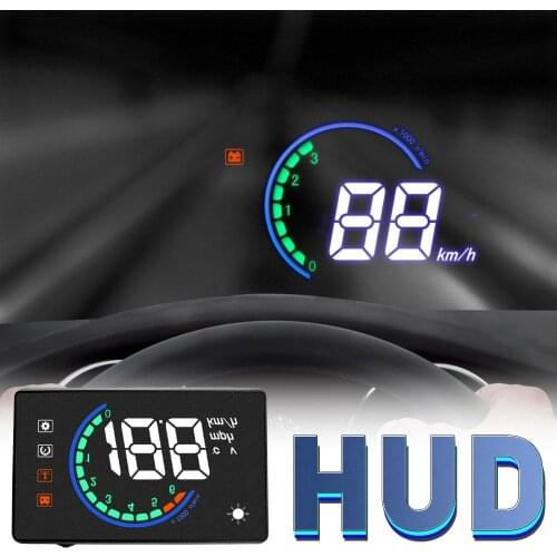 Heads Up Display Durable Practical Car Universal Dual System Vehicle Speedometer For Projector Overspeed Warning Support OBD2