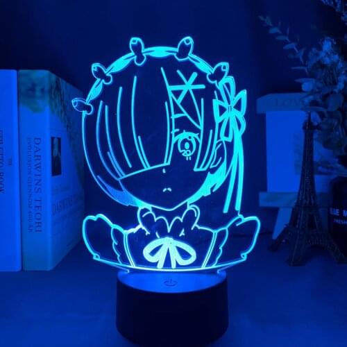Anime Cartoon Night Light Led Touch Sensor Color Changing Kids Child Girl Nightlight Gifts Bedroom Decor Desk 3D Lamp Manga Gift