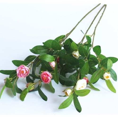 New Artificial Flowers Artificial Camellia Flower Bouquet For Home Party Wedding Garden Decoration