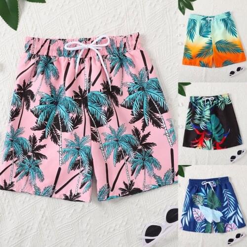 New Summer Hawaii Printed Toddler Boys Beach Swimwear Shorts Baby Kids Children Bathing Trunks Swimsuit Summer Boys Trunks