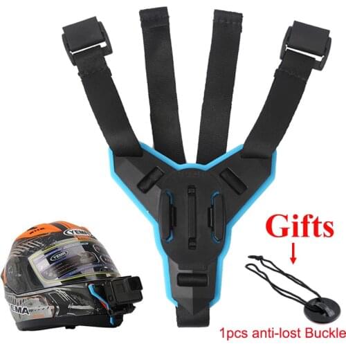 TELESIN full face Helmet Chin Mount for go pro 7 GoPro Hero 7 6 5 SJCAM Motorcycle Helmet Chin Bracket strap Gopro7 accessories