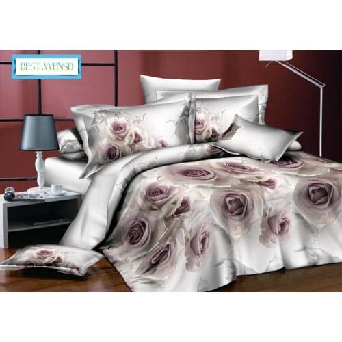Bed Linens Rose Jacquard Deluxe 3d Comforter Bedding Sets Sheet +Quilt Cover Sets +pillow Cover Winter Home Textiles Bed Clothes