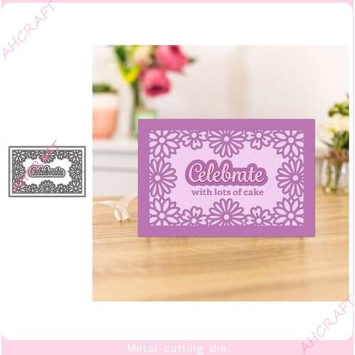 Rectangular Flower Frame Metal Cutting Dies for DIY Scrapbooking Photo Album Decorative Embossing Paper Card Crafts Die 2021