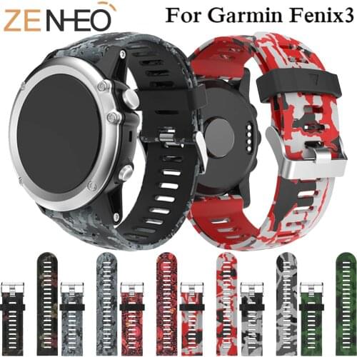26mm Watch Strap for Garmin Fenix 3/3HR Watch Band Outdoor Sport Silicone Watchband for Garmin Fenix 5X Strap Replacement Bands