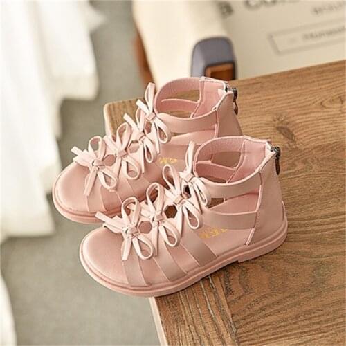 Hot Sell Summer Fashion Roman Boots High-top Girls Sandals Kids Gladiator Sandals Toddler Child Sandals Girls High Quality Shoes