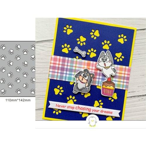 Dog Footprints Frame Metal Cutting Dies For Scrapbooking DIY Paper/Photo Cards New Design Cutdies Craft Cutter