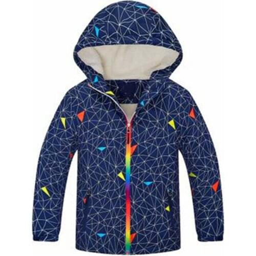 Thermal New Fleece Hooded Thickening Full Sleeve Clothing Windproof Warm Boys Coat Sport Wear Children Skiing Jackets