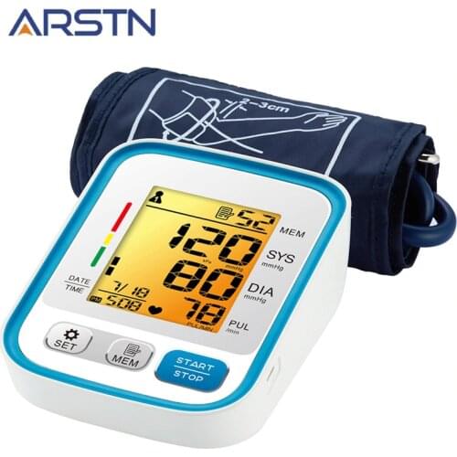 Tonometer Blood Pressure Monitor Medical Equipment Blood pressure Meter Sphygmomanometer Pluse Rate LCD
