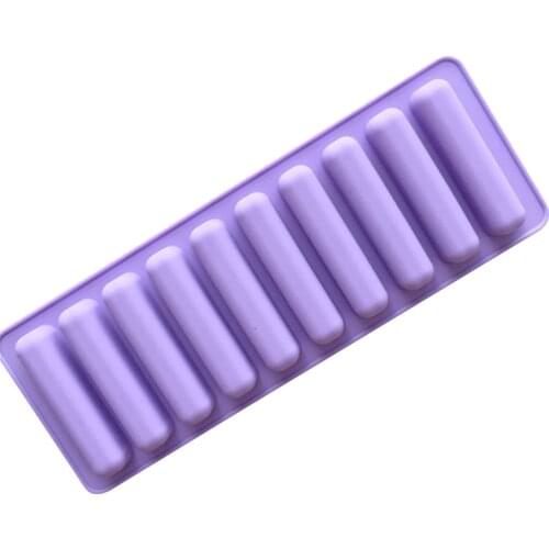 10-Cavity Lollipop Silicone Mold DIY Chocolate Finger Biscuits Making Mould Cake Baking Tools Bakeware Decorating Supplies