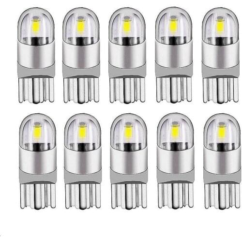 10X High Quality T10 2SMD 2 SMD 3030 LED W5W WY5W 2825 192 921 168 501 Auto Wedge Lamp Car Marker Light Door Map Dome Bulb DC12V