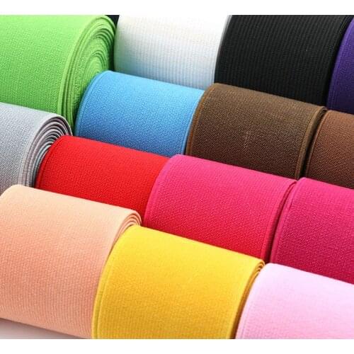2M/lot 5cm Width Flat Elastic Band Sewing Clothing Accessories Nylon Webbing Garment Sewing Accessories