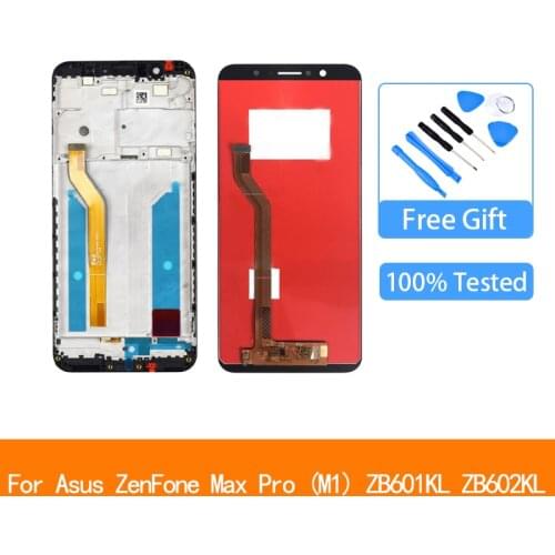 5.99" Replacement For Asus ZenFone Max Pro (M1) ZB601KL ZB602KL LCD Display Touch Panel Glass Screen Digitizer Assembly+Frame