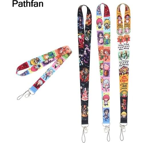 A4007 Patchfan Anime Kawaii Lanyards Keys In Mobile Phone Straps Necklace Card Holders Webbing Ribbons For Kids Gifts