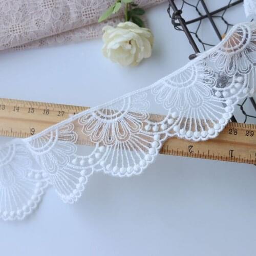 Lace Accessory pure cotton thread embroidery mesh lace skirt edge garment sleeve edge collar edge decoration material
