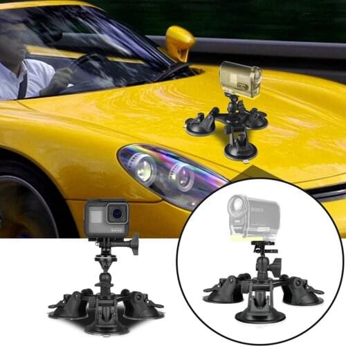3-Cup Car Suction Cup Car DV Windshield Camera Stand Holder Suction Cup Mount Tripod Holder For Sony HDR AS300 AS200 AS100 AS50