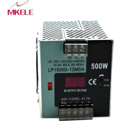 Ac Naar Dc LP-500-12 450W Din Rail Driver Led Driver Source Switching Voeding Enkele Uitgang Met Digitale Functie