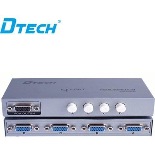 Dtech HD 4K Video Splitter Screen PC End to VGA Switcher Hdmi switch 4*1
