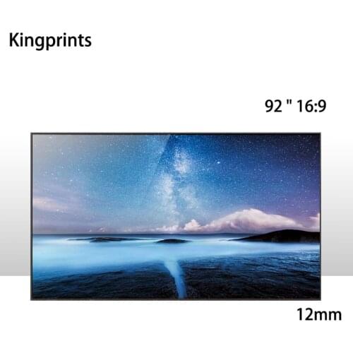 HD 92inch 16x9 Widescreen Ultra Thin Boundary 12mm Matte White Fixed Frame Projection Screen For Home Cinema Projector