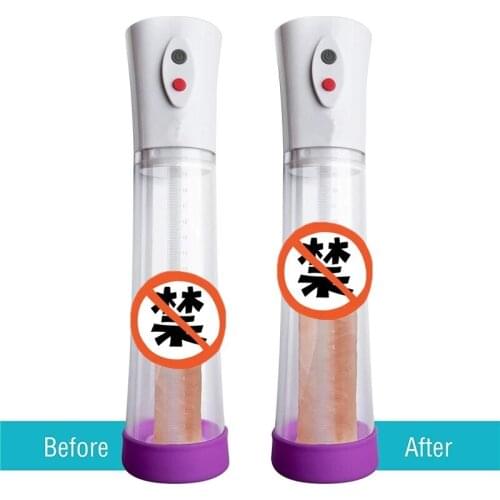 Electric Men Vacuum Penis Pump Delayed Trainer Male Short Penis Training Enlargement Strength Device Air Extender Erection Pump