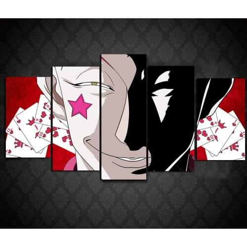 Hunter X Hunter Anime Poster Colorful Digital Canvas Art Print 5Pcs,No Frame
