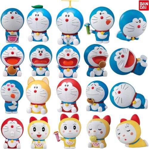 BANDAI Gashapon Variety of Shapes Assembled Doraemon 2 Doraemon 3 Doraemon 4 Doraemon 5 Nobita 6 Anime Toy Model