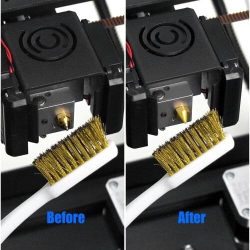 3D Printer Cleaner Tool Copper Wire Toothbrush Copper Brush Handle For Nozzle Block Hotend Cleaning Hot Bed Cleaning Parts