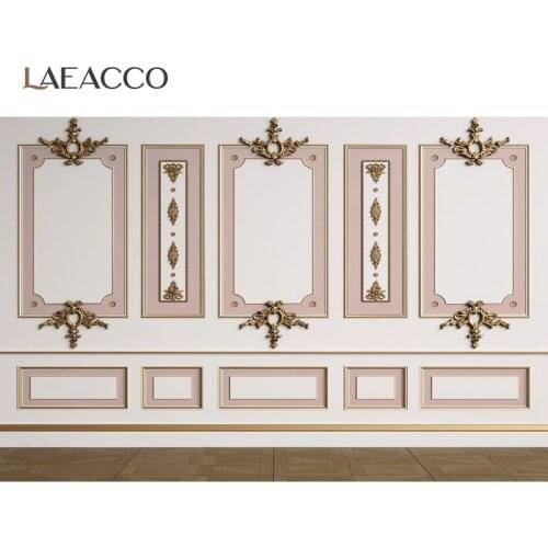 Laeacco Pink Solid Color Old Vintage Chic Wedding Decor Wall Background Photocall Customized Photography Backdrops