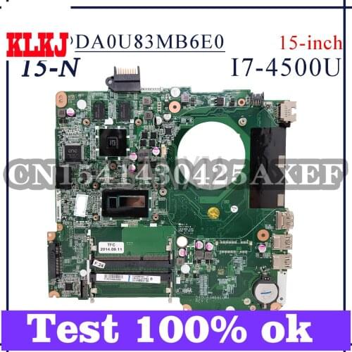 KLKJ DA0U83MB6E0 Laptop Motherboard For HP Pavilion 15-N Original Mainboard I7-4500U HD8670M 732089-501 732089-601 732089-001