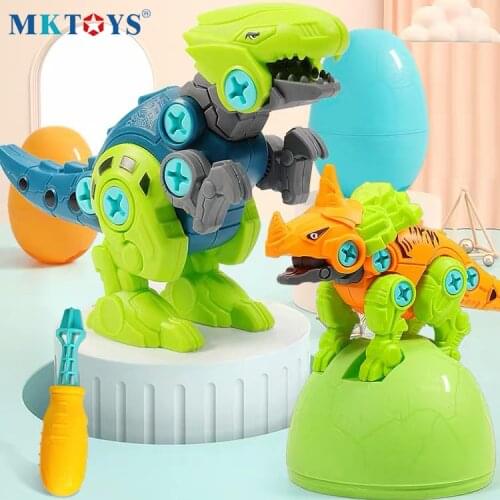 MKTOYS Dinosaur Toys Constructor STEM Learning Toys for Boys Building Dino Egg Play Kit DIY Engineering Set Dinosaure Jouet