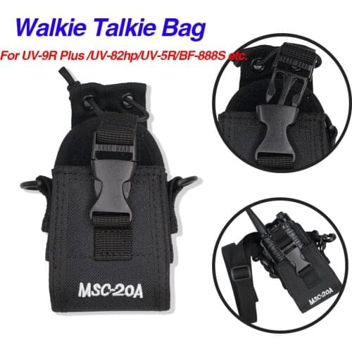 MSC-20A Walkie Talkie Bag Nylon Pouch Holster Carry Case for Baofeng UV-9R Plus UV5R UV82 bf888S UV-9R UV-B2 UV-H9 H7 Ham Radio