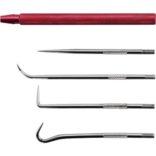 Jetech tool 5 piece precision hook and pick set for O-ring/cotter pin/gasket etc. car repair tools 18cm long lifetime guarantee