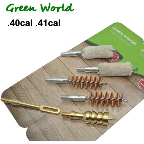 Green World 6pcs/lot .357cal .40cal .45cal Bore Brush Kit,Gun Clean Brush for Pistol,Blister Package,Thread 8-32
