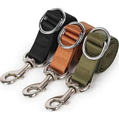 Army Green Nylon Pet Harness And Leashes Sets Adjustable Military Style Outdoor Cool High Quality Dog Rope For Medium Large Dogs