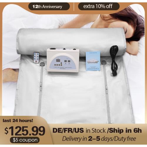 Fat Burning Sauna Blanket Slimming For Weight Loss Spa Detox Infrared Romote Control Heating Blanket For Body Shape EU US Plug