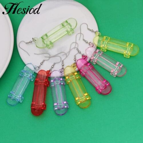 Single Acrylic Scooter Earrings Minimalist Dangle Earring Polychromatic Drop Earrings Earings For Women Or Girls