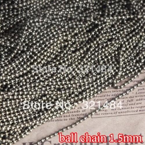 Bulk antique bronze ball link chain 1.5mm ball chains findings 100m accessories for jewelry making supplies