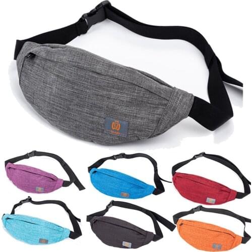 HUBOONE Men Casual Canvas Waist Bag Women Fanny Pack Travel Phone Belt Bag Pouch Banana Waist Packs Sports Bum Bag Heuptas Bolsa