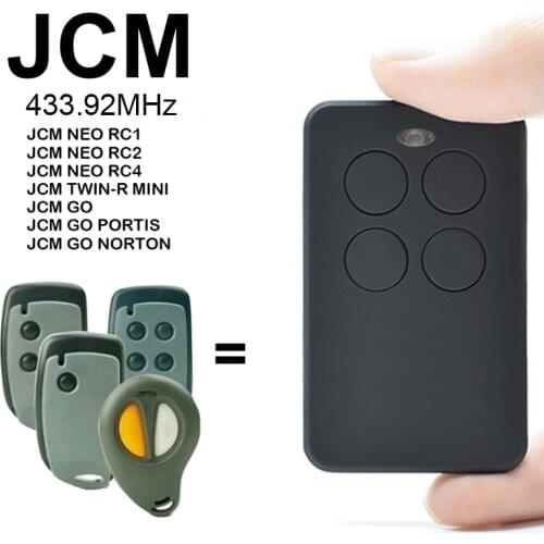 JCM NEO RC1 RC2 RC4 JCM TWIN-R MINI JCM GO Remote Garage Door Opener Clone Remote Control 433mhz Garage Remote